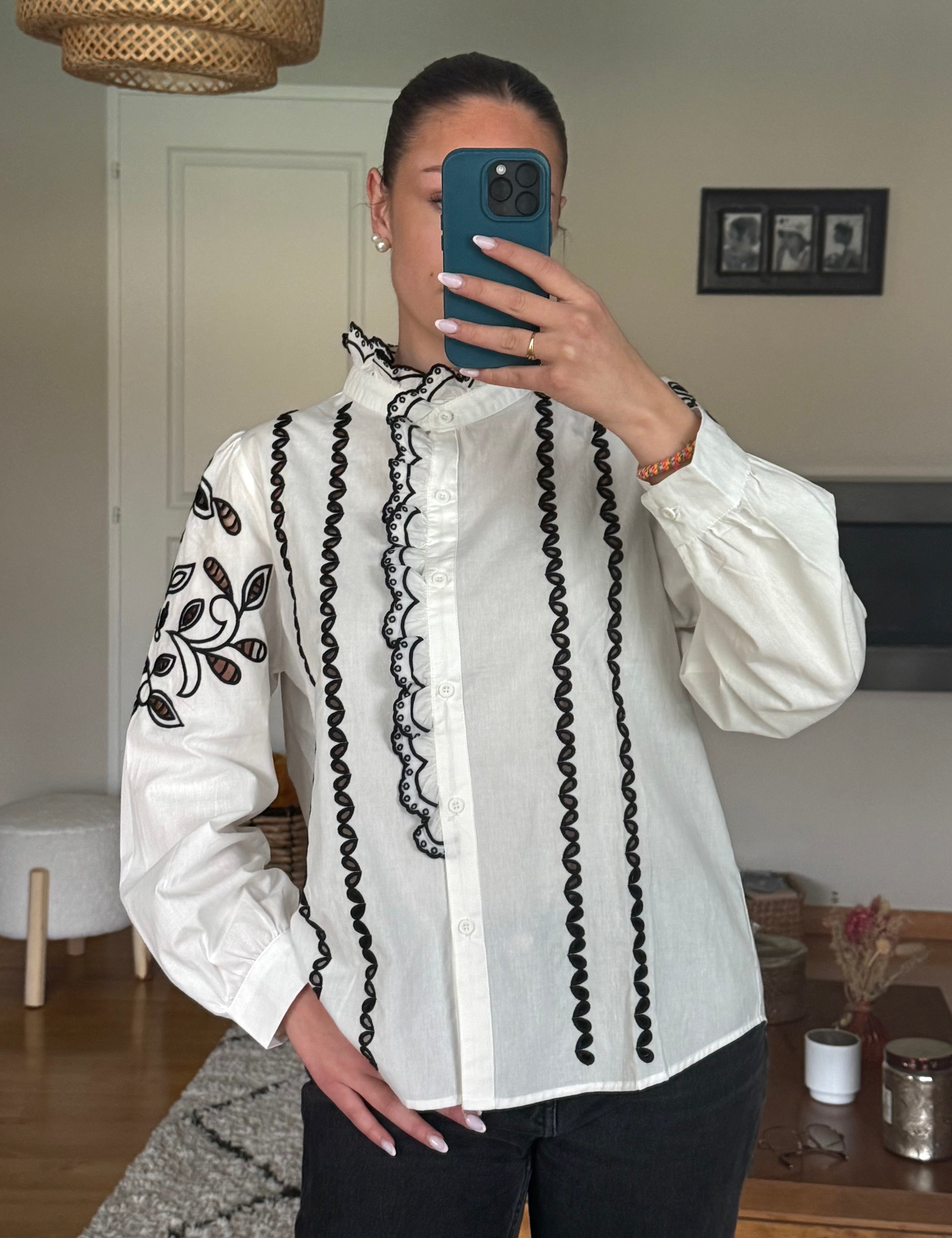 Chemise Andrina noir et blanche